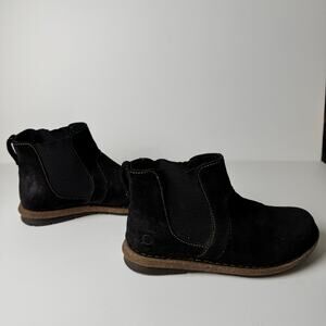 Born Chelsea Ankle Boots Black Leather Suede Slip On Comfort Women’s Size 8/39